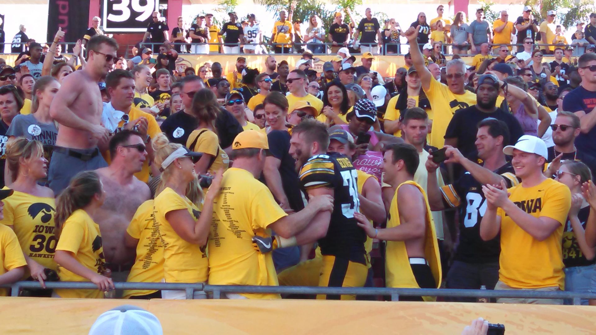 Gervase celebrates Iowa win